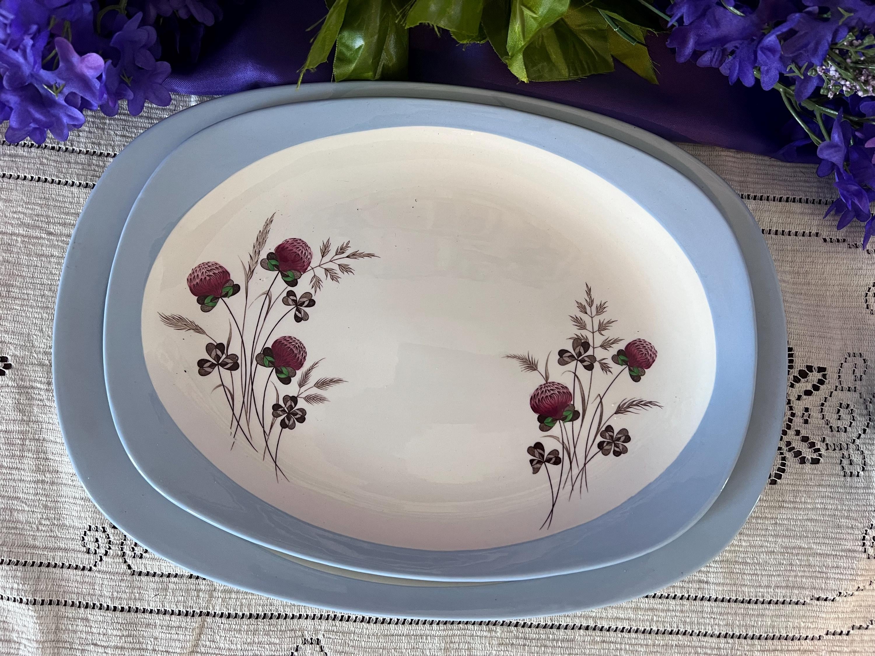 Copeland Spode Summer Days Grand Serving Set – Rare Gravy Boat with Underplate & Two Oval Platters – S3304 Vintage England