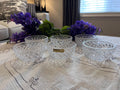 Bohemia Crystal Dessert Bowls – Diamond Cut Lead Crystal Set (Czechoslovakia)