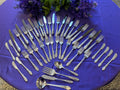 Oneida White Orchid Silverware Set | 1953 Community Plate Floral Flatware