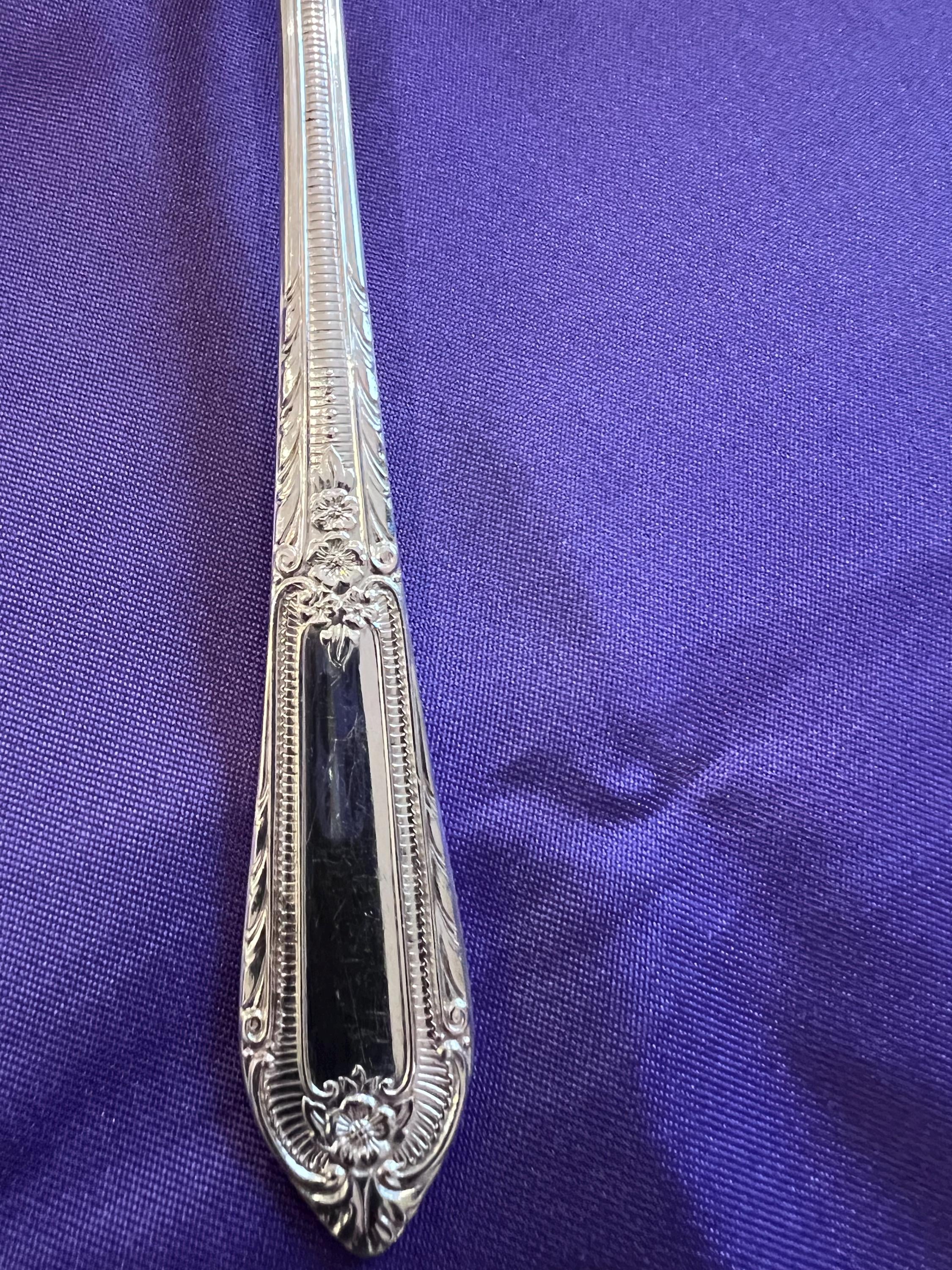 Vintage Wm. Rogers Rosalie Silverplate Flatware Set – 21 Pieces Floral Art Deco