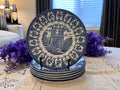 Set of 6 Vintage Broadhurst Ironstone Plates – Westminster Abbey Blue Transferware England