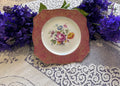 Royal Winton Grimwades Claret Gold Chintz Square Plate | Hand-Painted Floral Center, Filigree Border