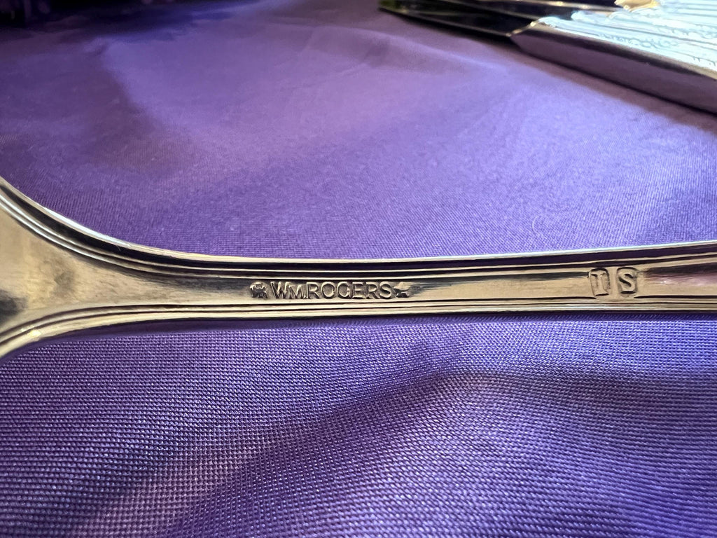 Vintage Wm. Rogers Rosalie Silverplate Flatware Set – 21 Pieces Floral Art Deco