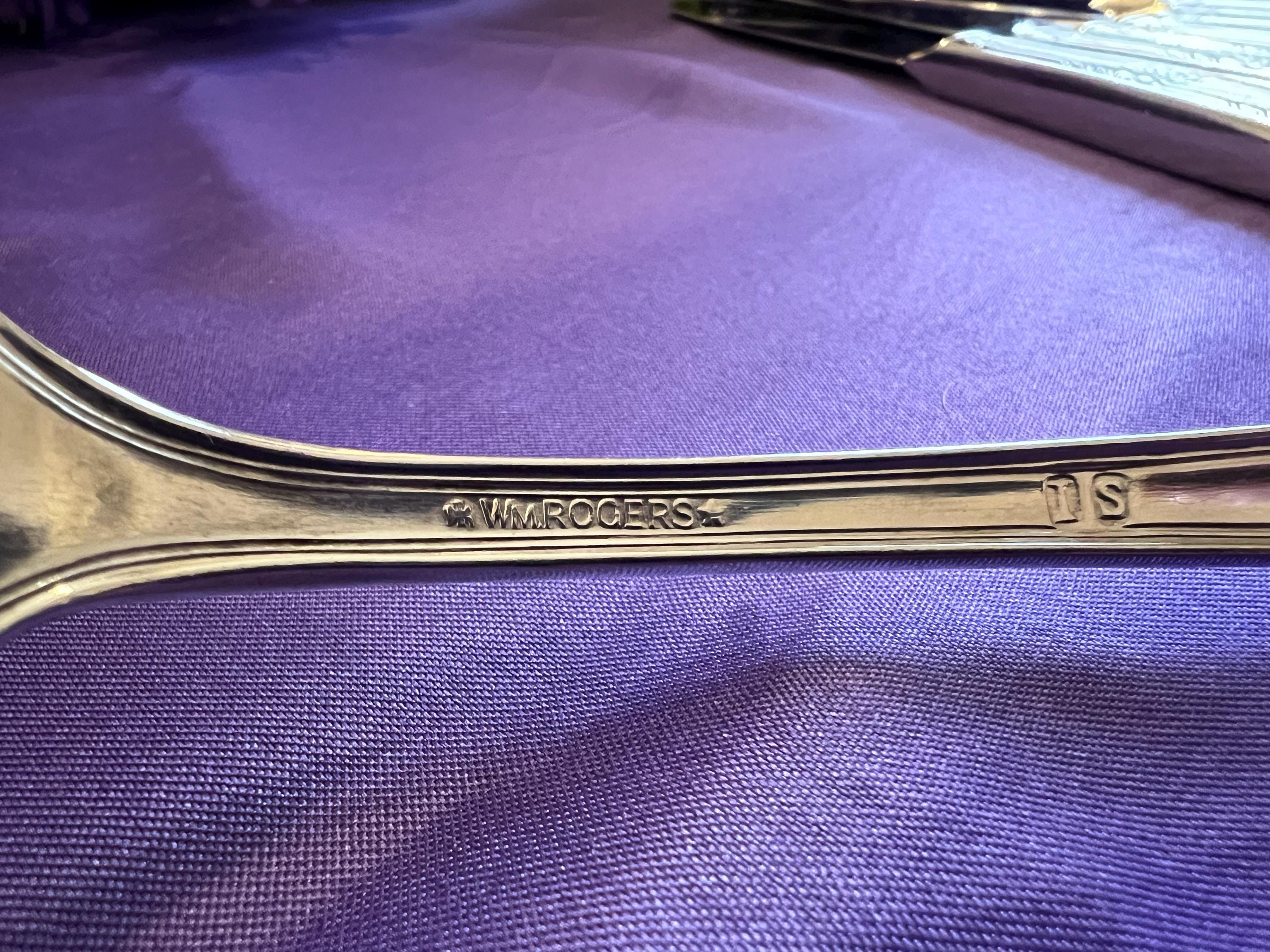 Vintage Wm. Rogers Rosalie Silverplate Flatware Set – 21 Pieces Floral Art Deco