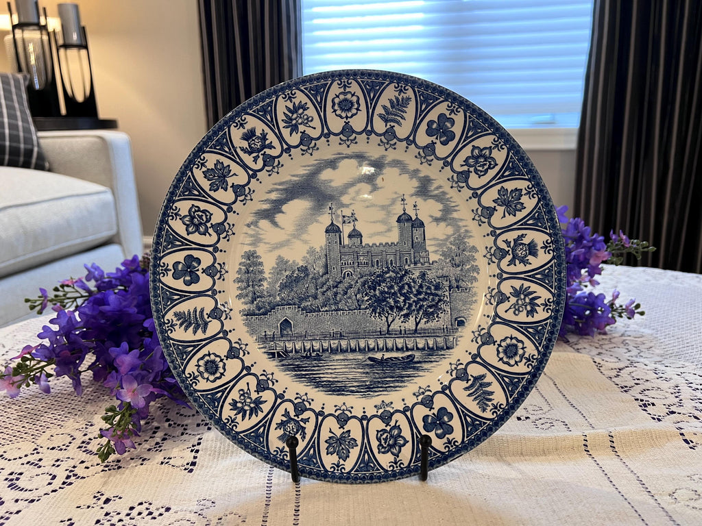 Vintage Broadhurst Ironstone Plates – Tower of London, Silver Jubilee (Set of 2)