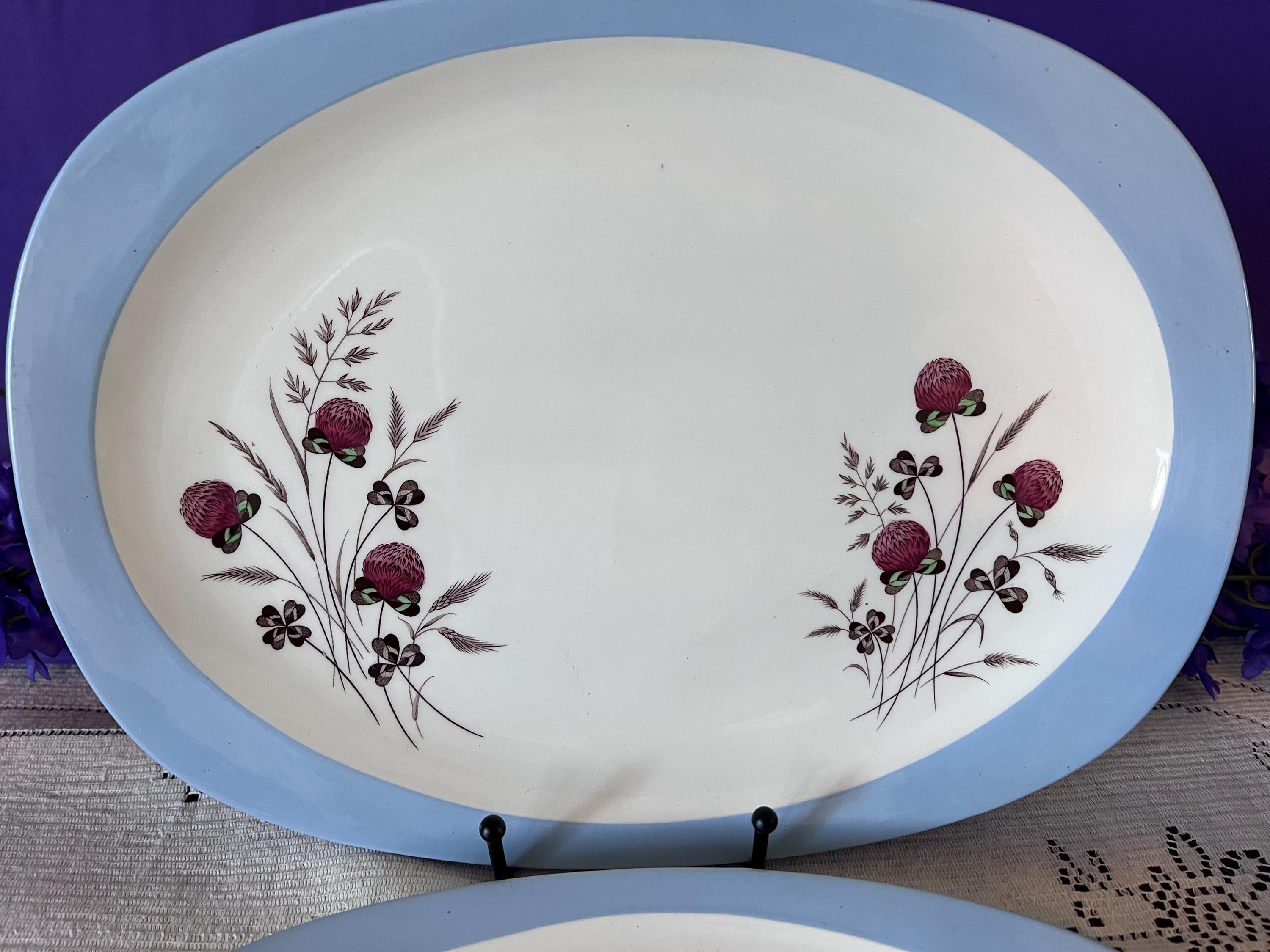 Copeland Spode Summer Days Grand Serving Set – Rare Gravy Boat with Underplate & Two Oval Platters – S3304 Vintage England