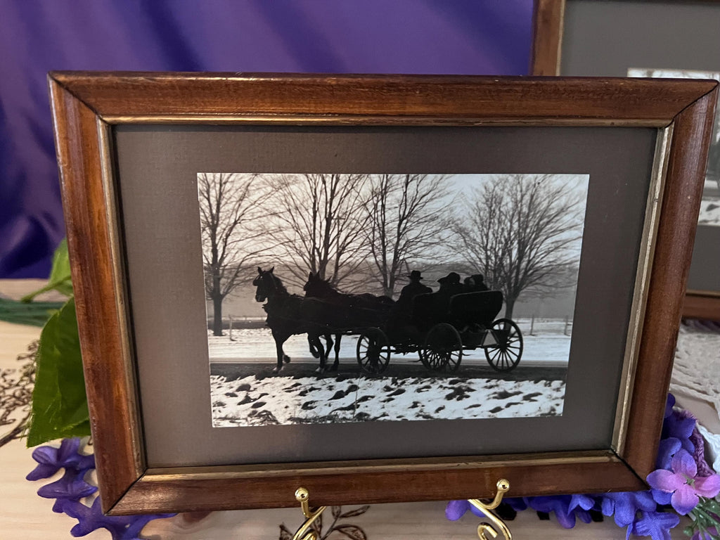 Rare 1978 Mennonite Horse & Buggy Silhouette Photographic Suite - Set of 3