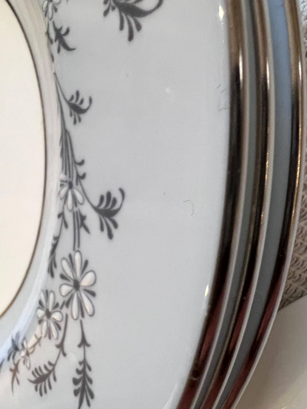 Minton Grey Mist Salad Plates – Set of 5, Bone China, Mid Century England