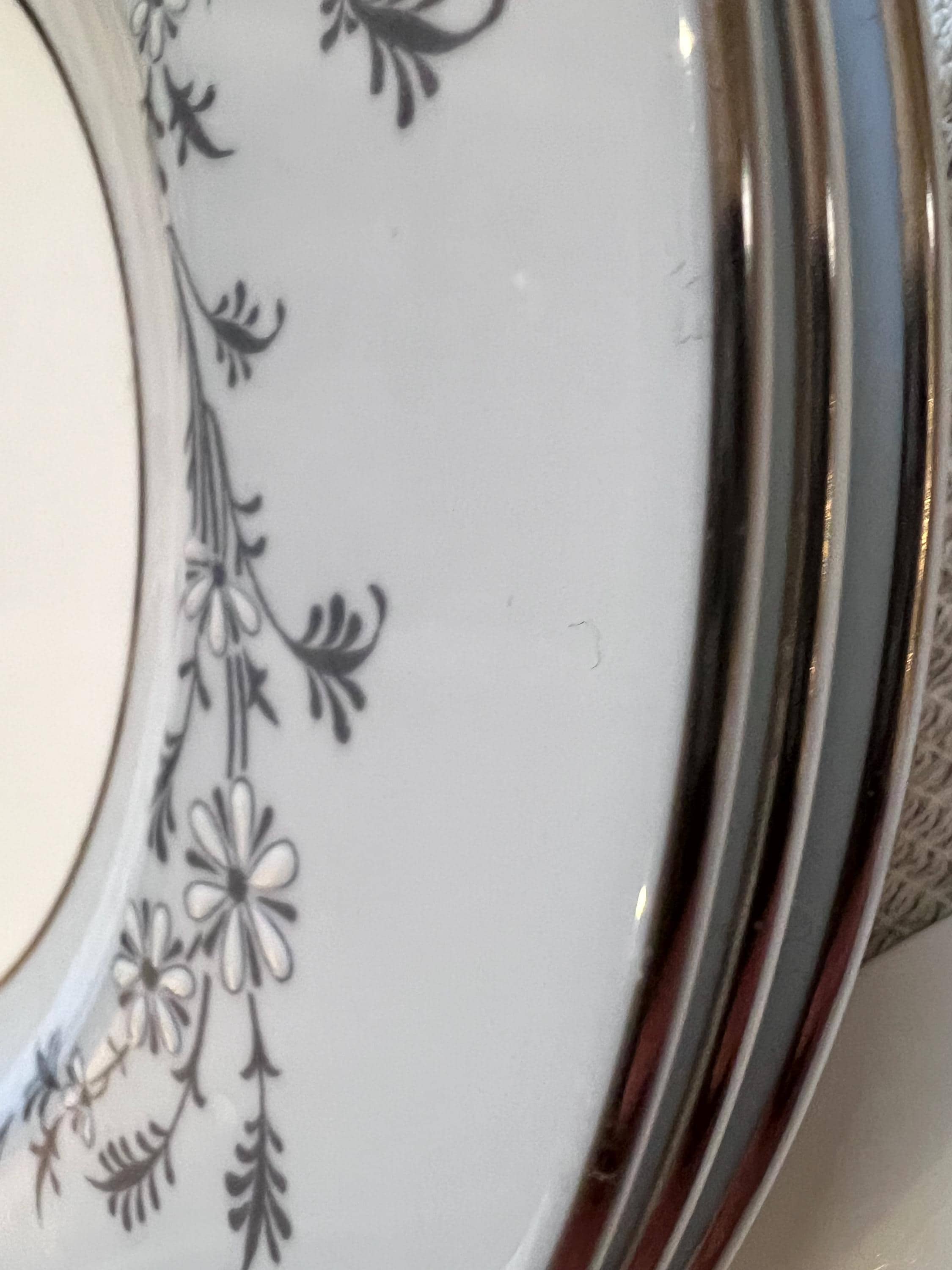 Minton Grey Mist Salad Plates – Set of 5, Bone China, Mid Century England