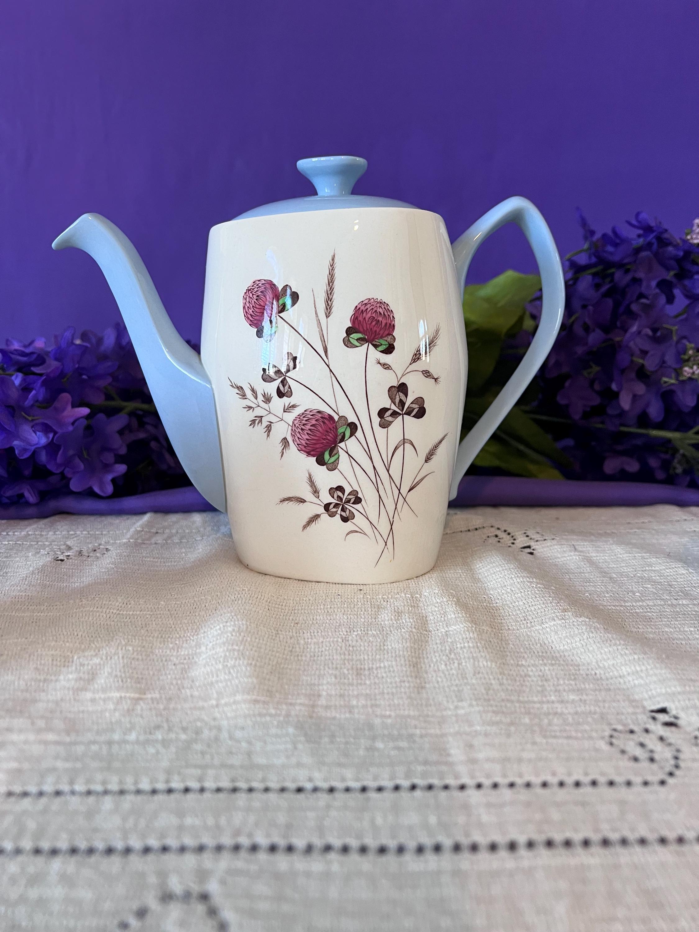Mid-Century Spode "Summer Days" Tea Service – 1950s English Ironstone Teapot, Creamer, and Open Sugar Trio – S3304