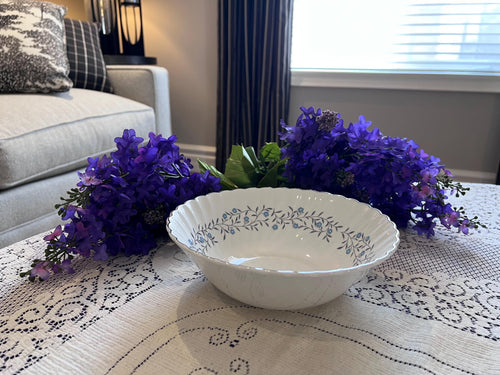 Johnson Brothers Waldorf Blue Floral Dinnerware | Regency Ironstone China, Platinum Trim