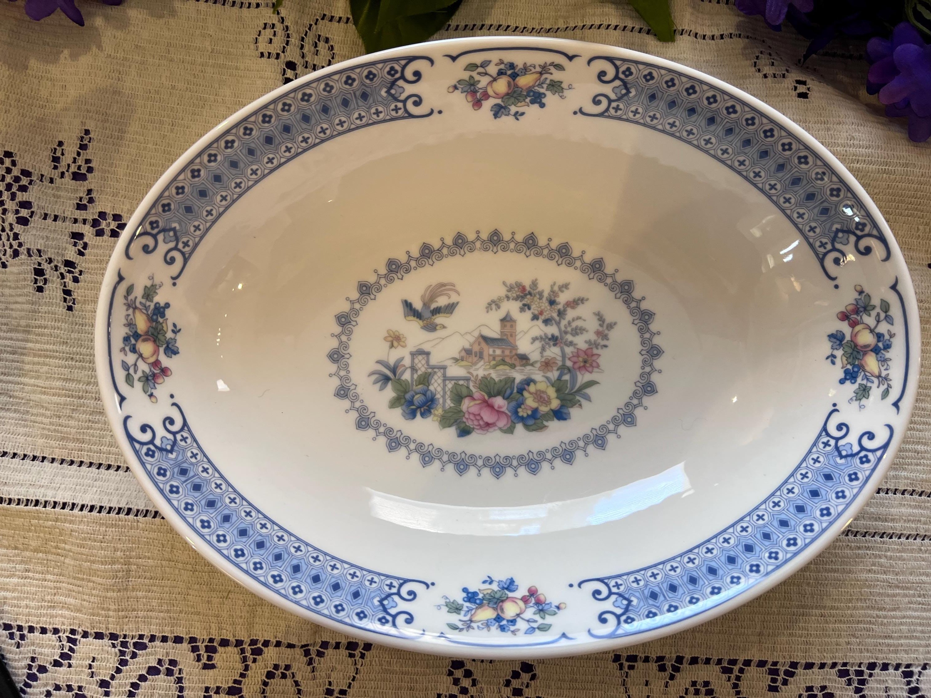 Royal Albert Songbird Oval Vegetable Bowl | Fine English Bone China Serving Dish
