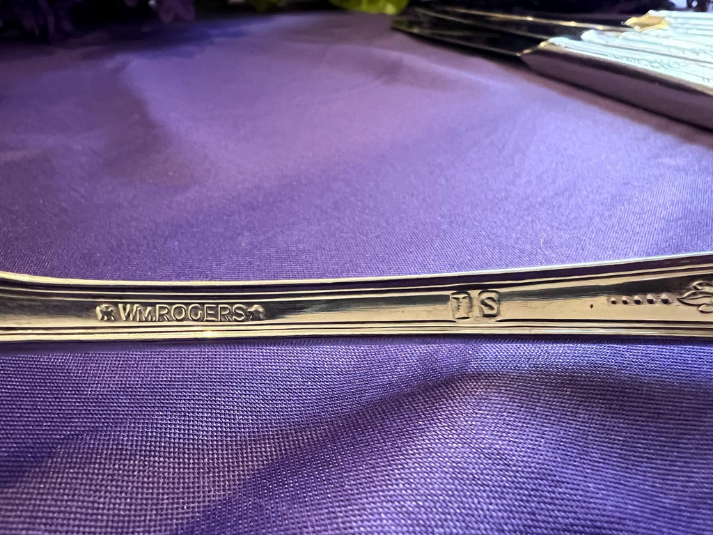 Vintage Wm. Rogers Rosalie Silverplate Flatware Set – 21 Pieces Floral Art Deco