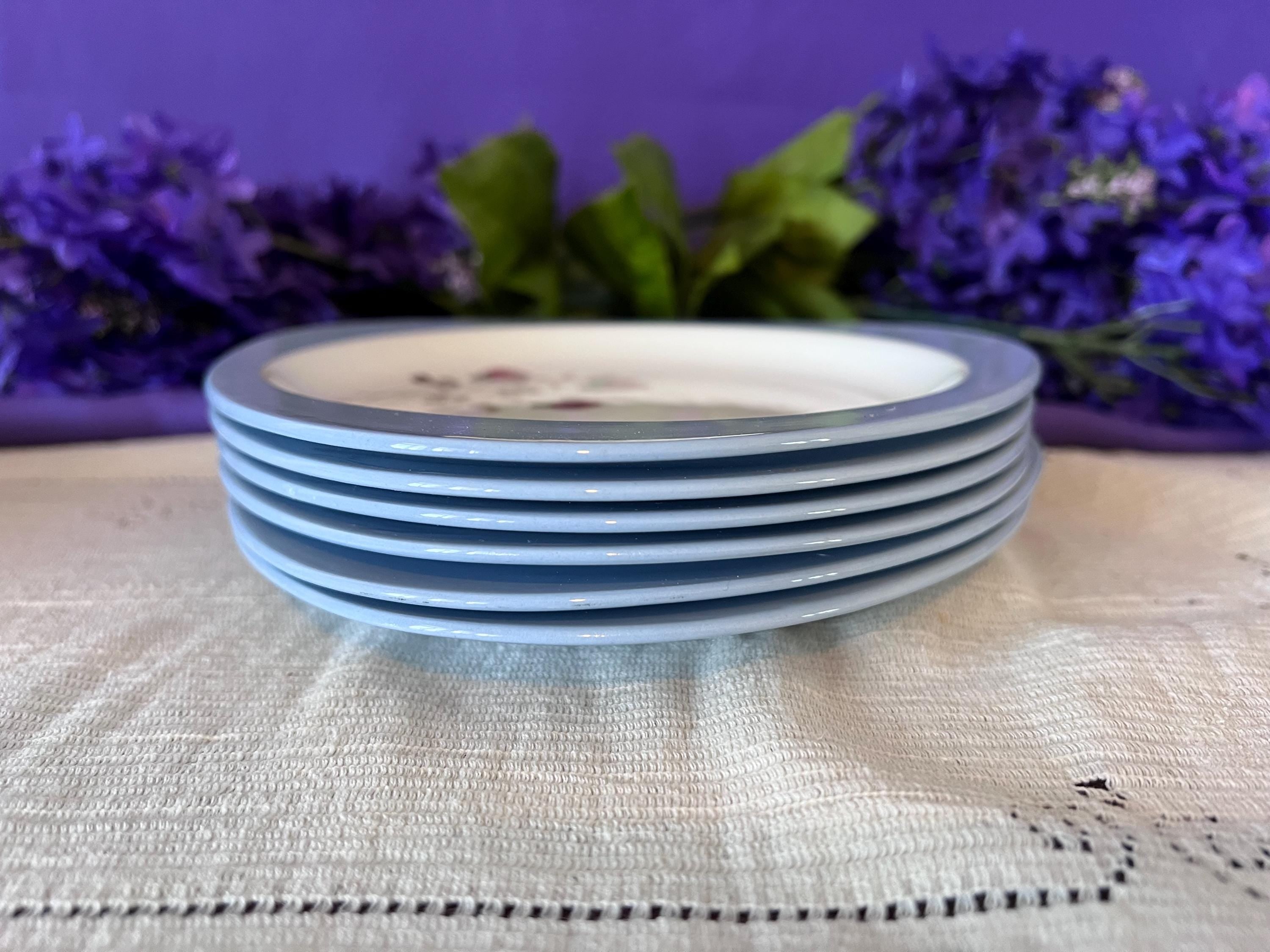 Vintage Spode Summer Days Dinnerware – Build Your Set – Pristine S3304 Red Clover and Blue Rim Replacements – Sets of 2