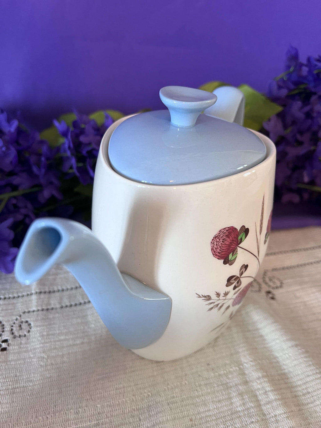 Mid-Century Spode "Summer Days" Tea Service – 1950s English Ironstone Teapot, Creamer, and Open Sugar Trio – S3304
