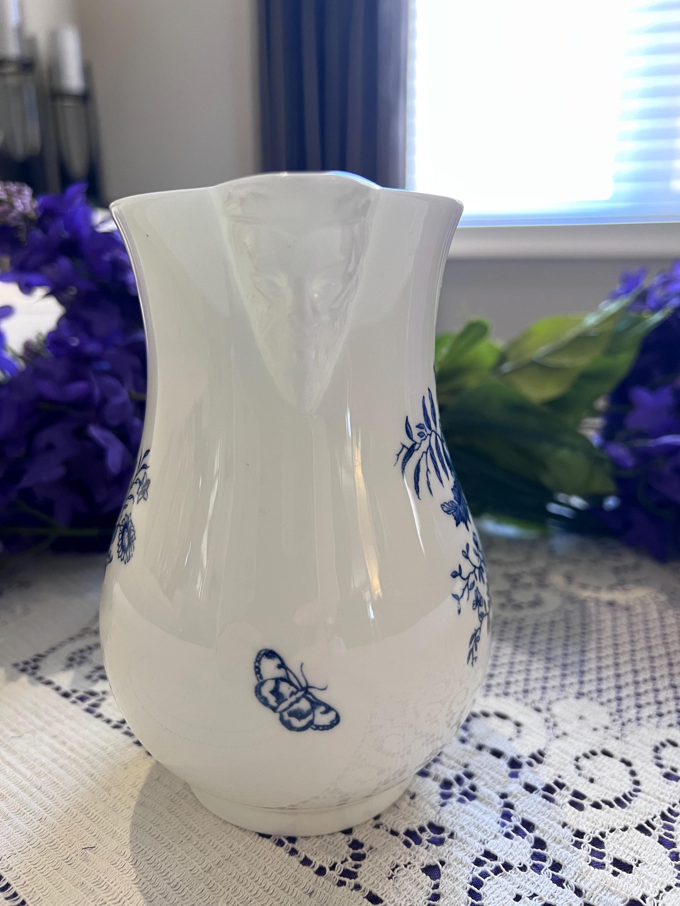 Vintage Royal Worcester "Blue Sprays" Mask Head Creamer - Circa 1760 Reproduction