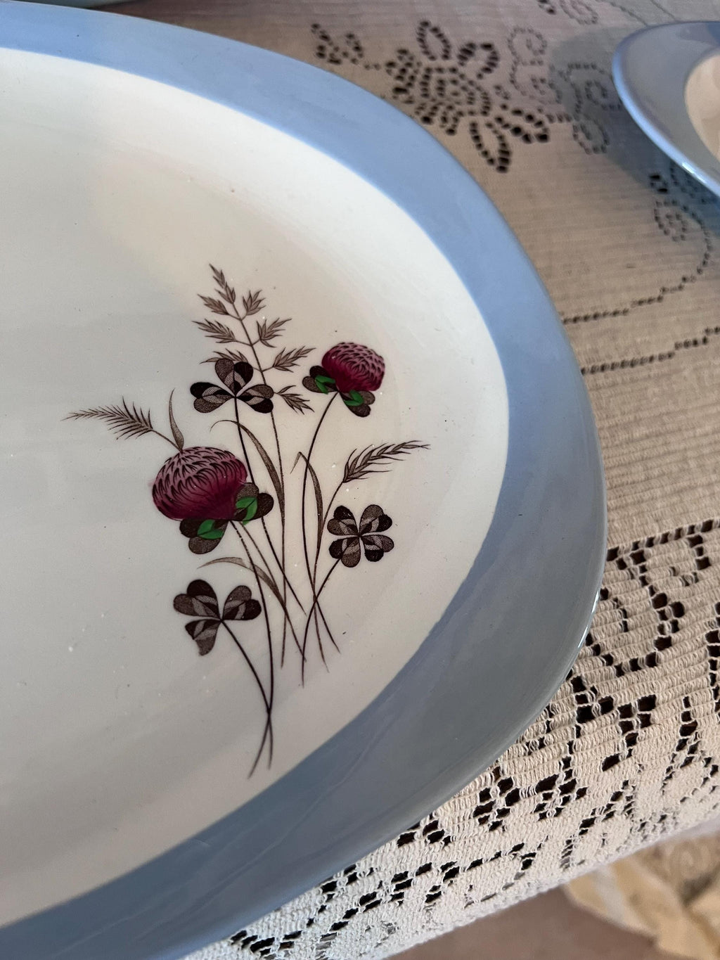 Copeland Spode Summer Days Grand Serving Set – Rare Gravy Boat with Underplate & Two Oval Platters – S3304 Vintage England