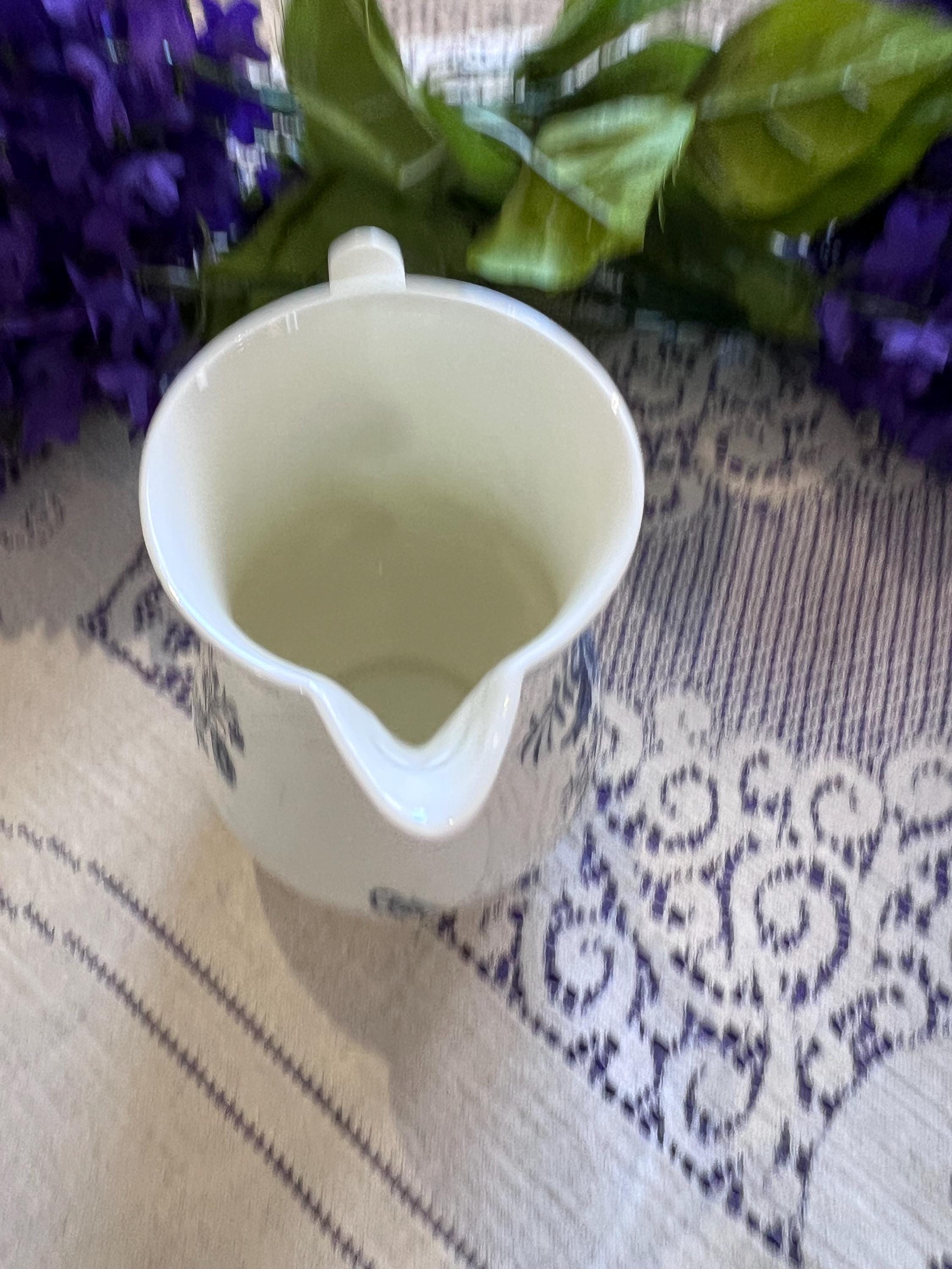 Vintage Royal Worcester "Blue Sprays" Mask Head Creamer - Circa 1760 Reproduction