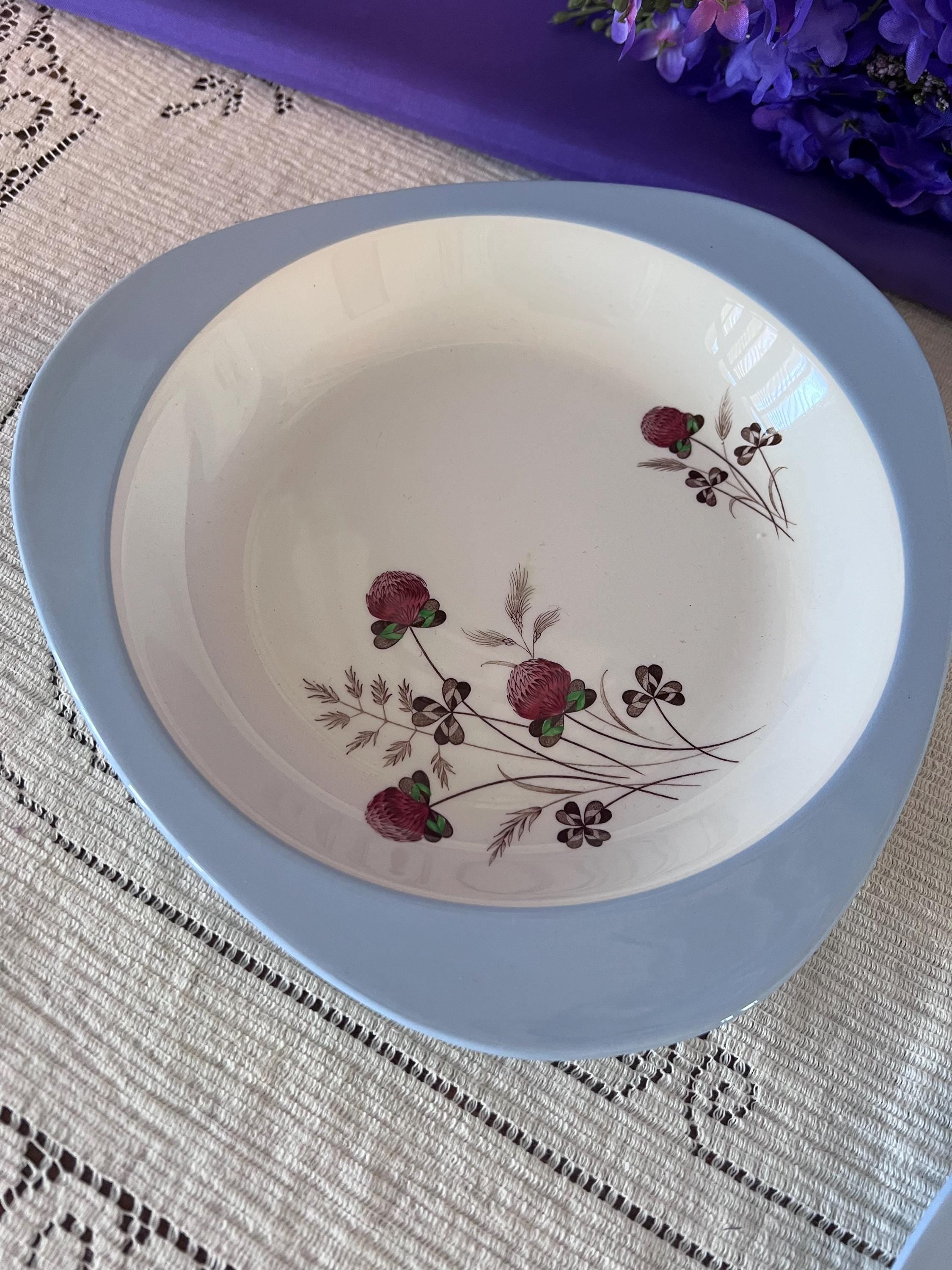 Vintage Spode Summer Days Dinnerware – Build Your Set – Pristine S3304 Red Clover and Blue Rim Replacements – Sets of 2