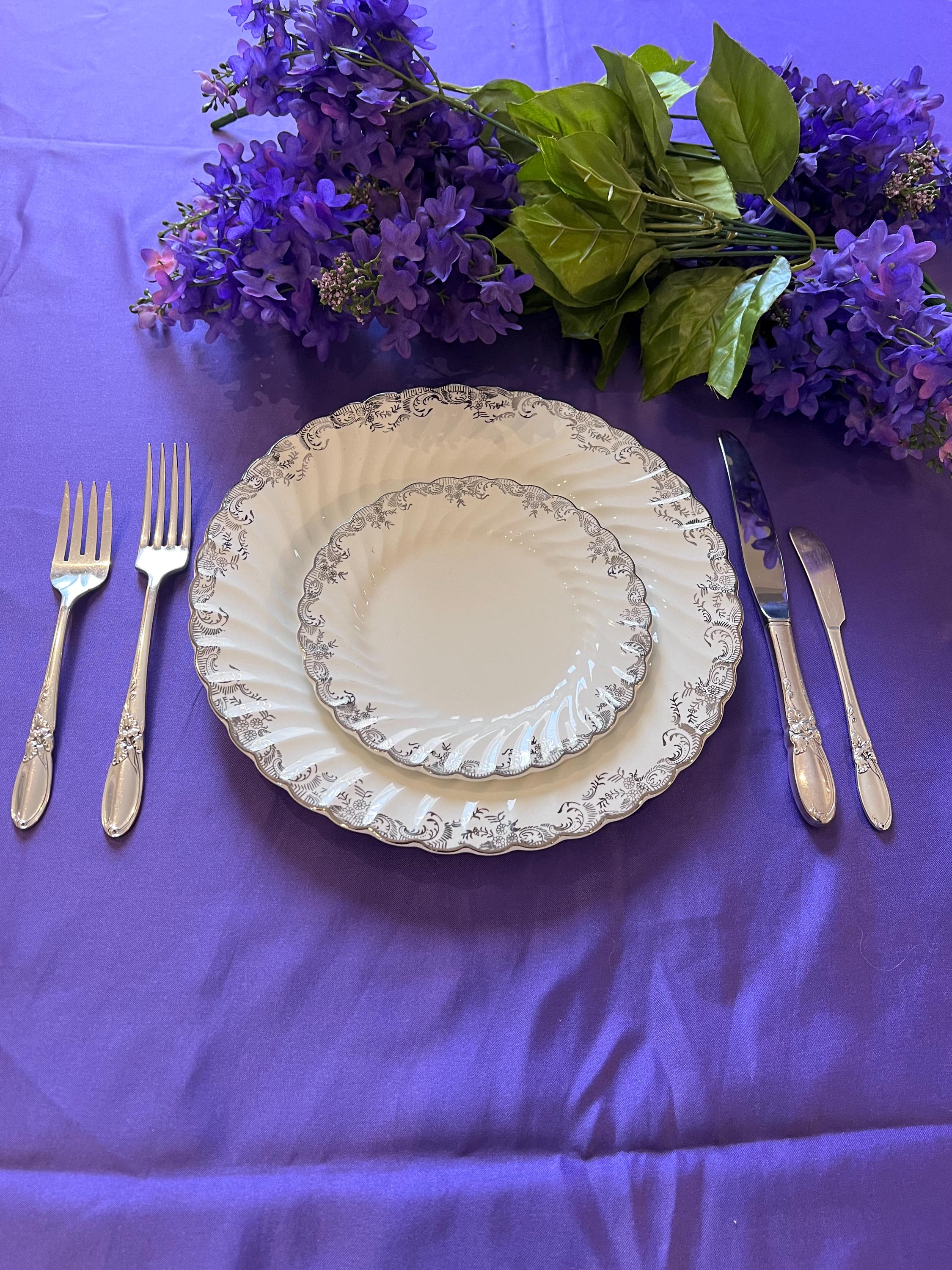 Oneida White Orchid Silverware Set | 1953 Community Plate Floral Flatware