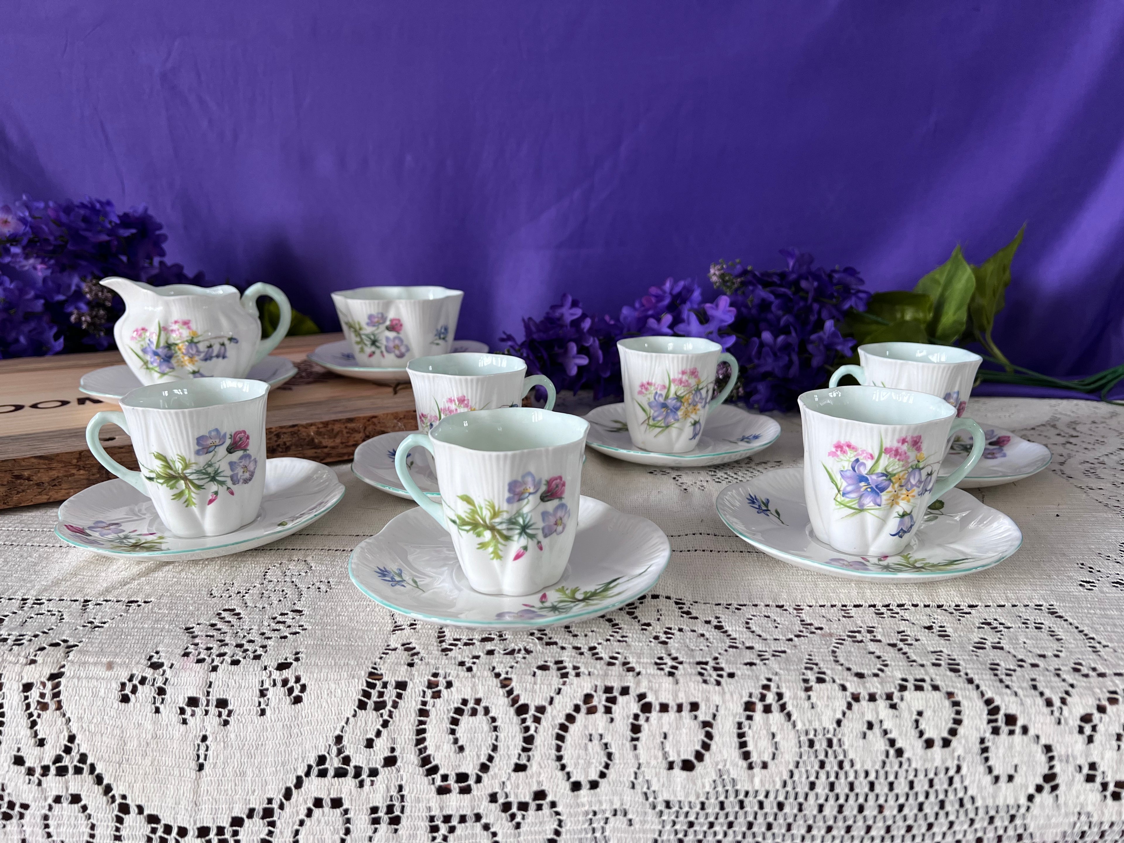 Antique Gibson & Sons Creamer and Sugar Bowl - Pink Band Rose Pattern - Early 20th Century English Ironstone