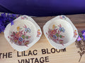 Vintage Booths "Old Country Sprays" Small Bowls - Set of 2 - Silicon China Made in Great Britain - Scalloped Floral Berry or Dessert Bowls