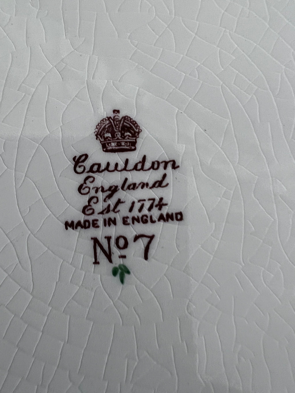 Cauldon England "Garland" Pink Floral Embossed Dinner Plate