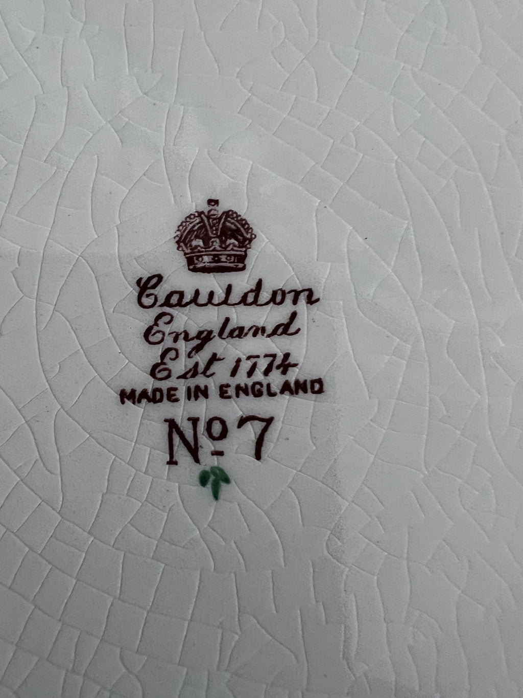 Cauldon England "Garland" Pink Floral Embossed Dinner Plate