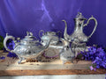 Restored F.B. Rogers "Strawberry" 4-Piece Silver Tea & Coffee Service | Victorian Style