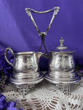 Meriden Britannia Silver Sugar & Cream Service | Victorian Silver Plate | The Lilac Bloom Vintage