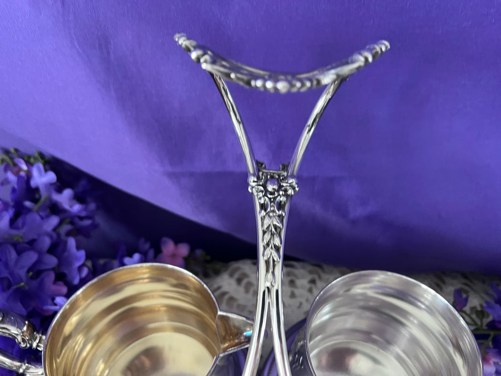 Meriden Britannia Silver Sugar & Cream Service | Victorian Silver Plate | The Lilac Bloom Vintage