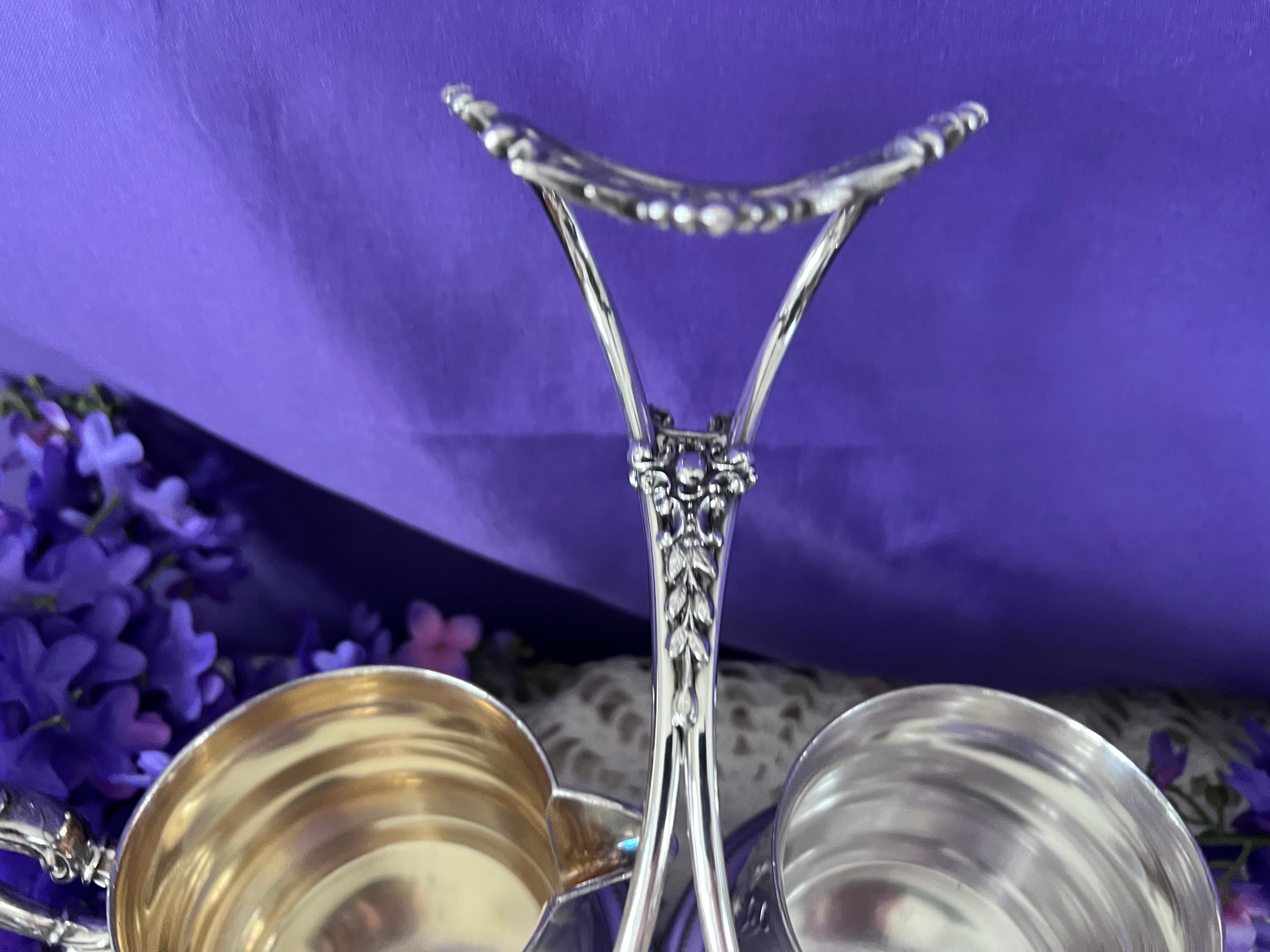 Meriden Britannia Silver Sugar & Cream Service | Victorian Silver Plate | The Lilac Bloom Vintage