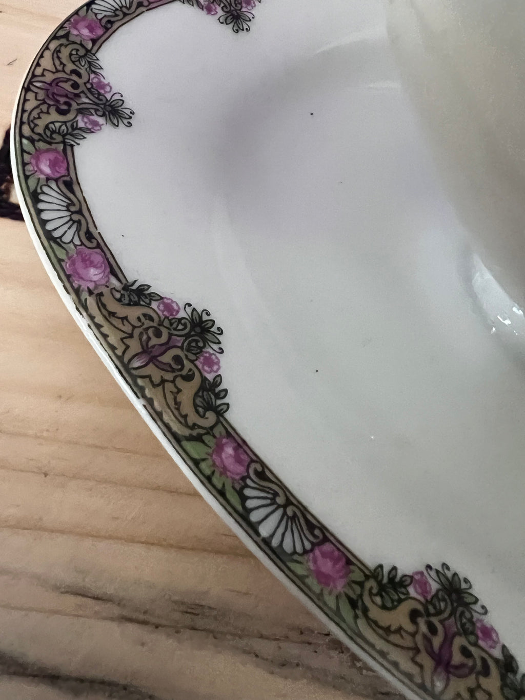 Antique Elite Works Limoges Tea Service for 10 – Pink Rose & Gold Filigree – 24 Pieces – Circa 1900