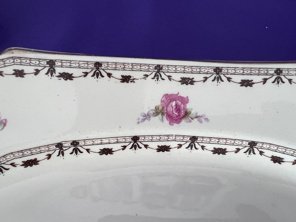 Thomas Hughes Coronation Rose China – Pink Rose English Ironstone, 1930s Unicorn Mark