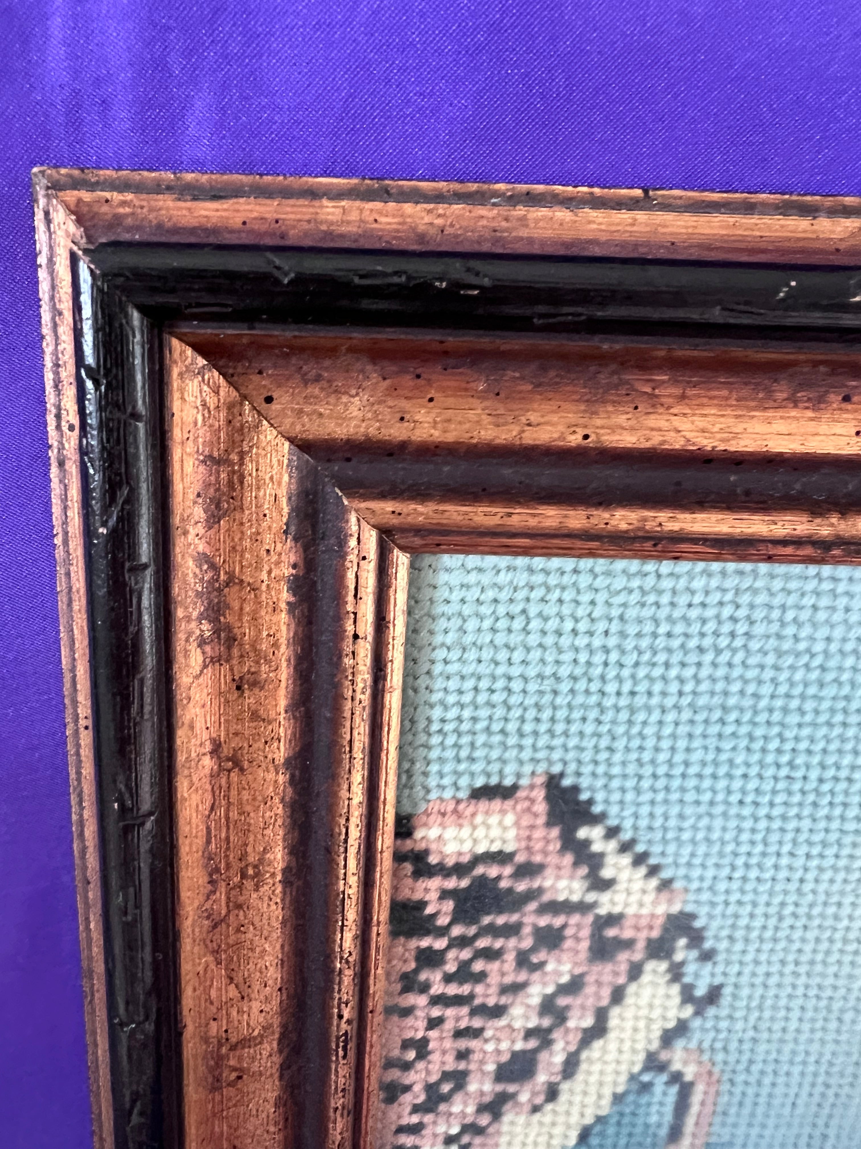 Vintage Needlepoint “The Milkmaid” after Vermeer – Framed Mid-Century Wall Art