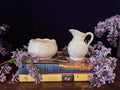 Belleek Ireland Neptune Shell Creamer and Sugar Bowl Set - Tridacna Pattern Parian China