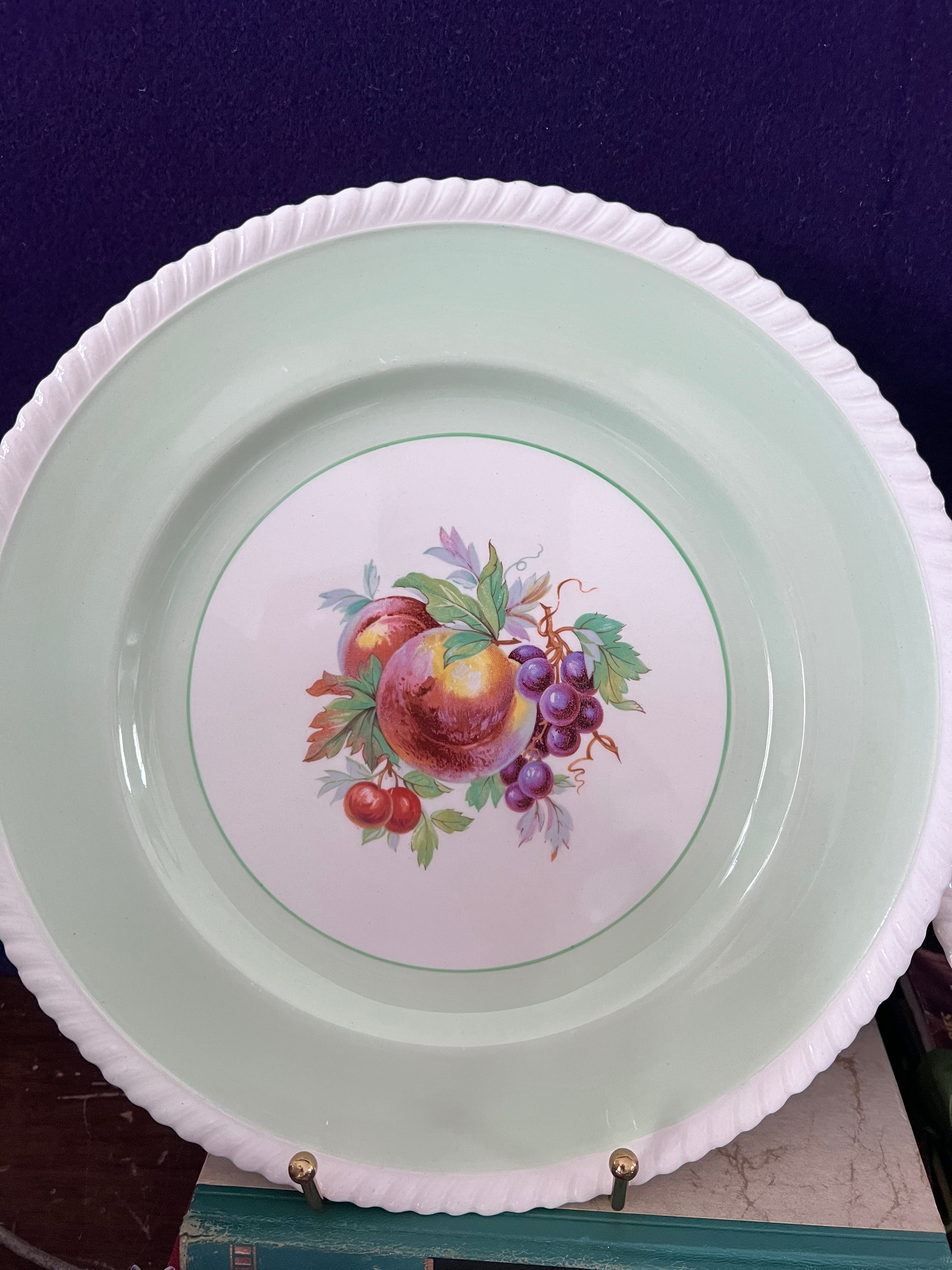 Vintage Johnson Brothers "Old English" Pastel Fruit Plates - Set of 4 | Grandmillennial Shabby Chic English Ironstone Dessert Plates | Pink, Blue, Green, Peach
