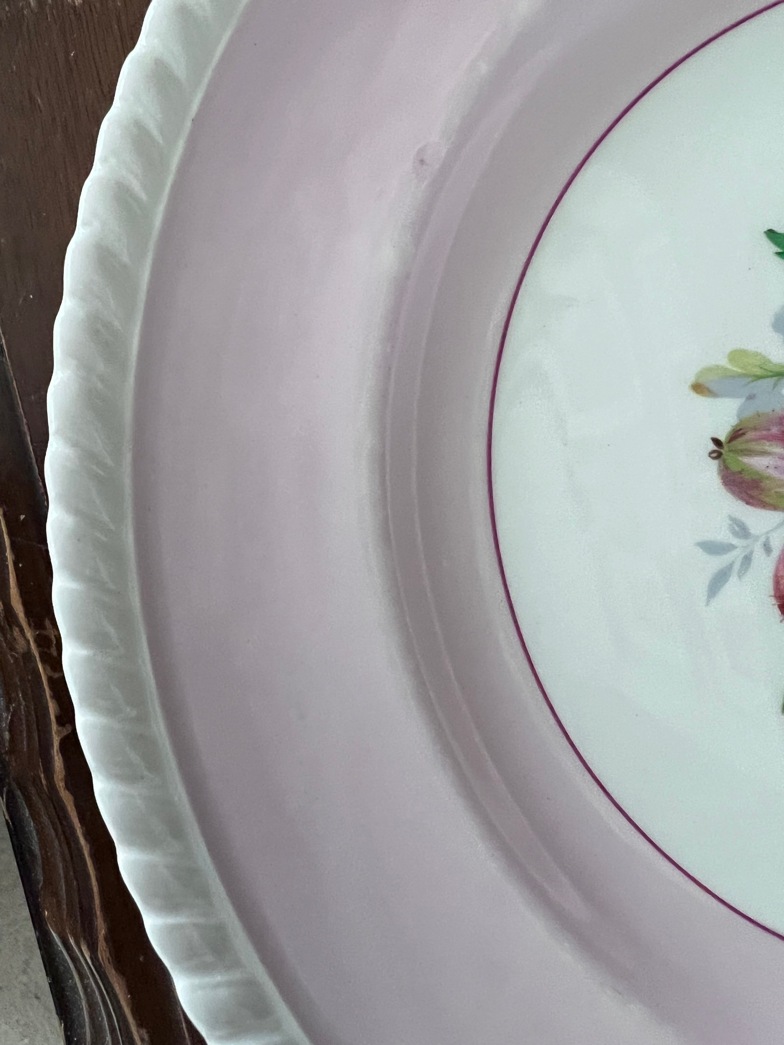 Vintage Johnson Brothers "Old English" Pastel Fruit Plates - Set of 4 | Grandmillennial Shabby Chic English Ironstone Dessert Plates | Pink, Blue, Green, Peach