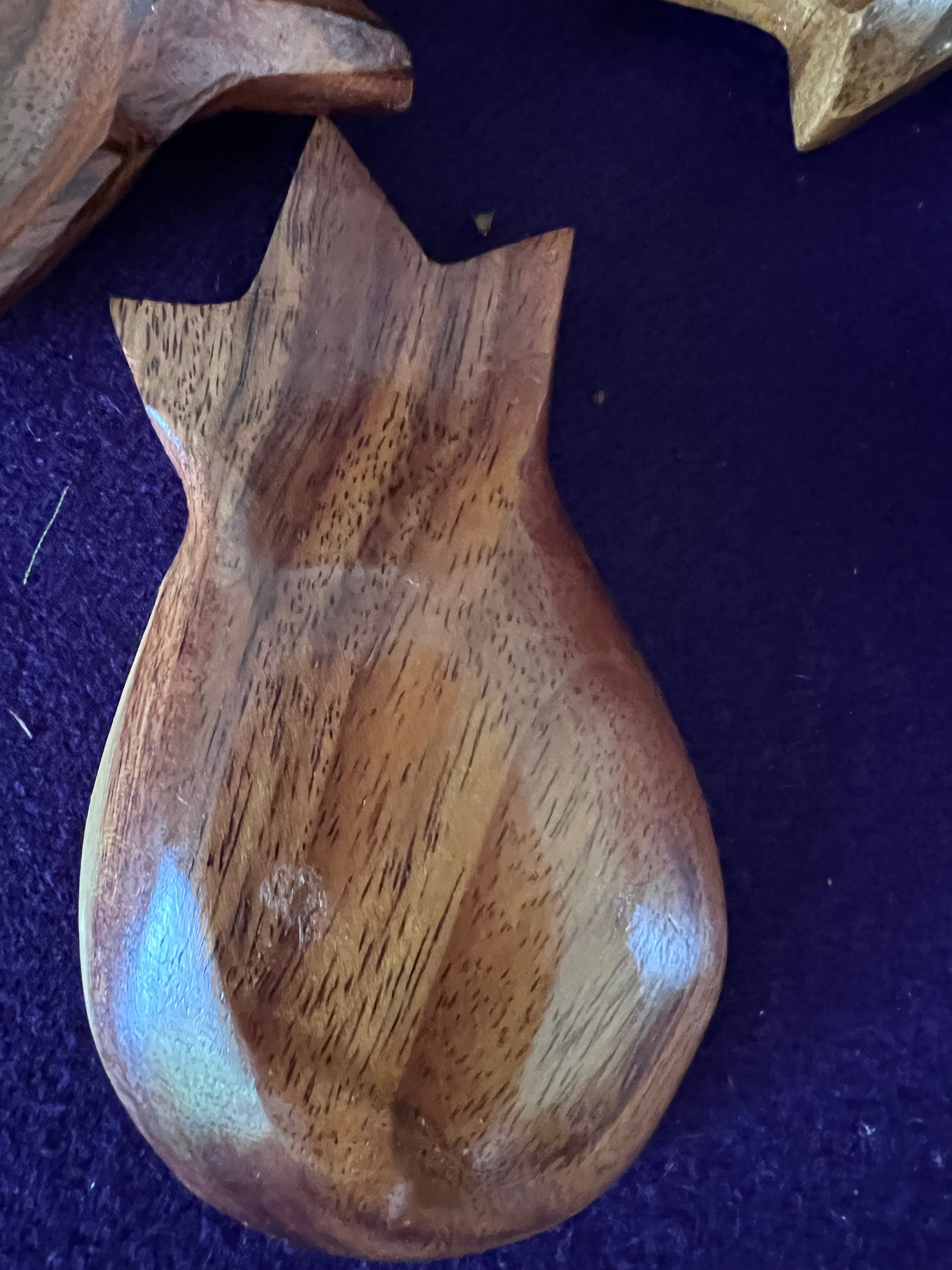 Vintage Mid-Century Monkey Pod Wood Pineapple Dishes - Set of 3 | Tropical Tiki Barware, Boho Catchall Bowls