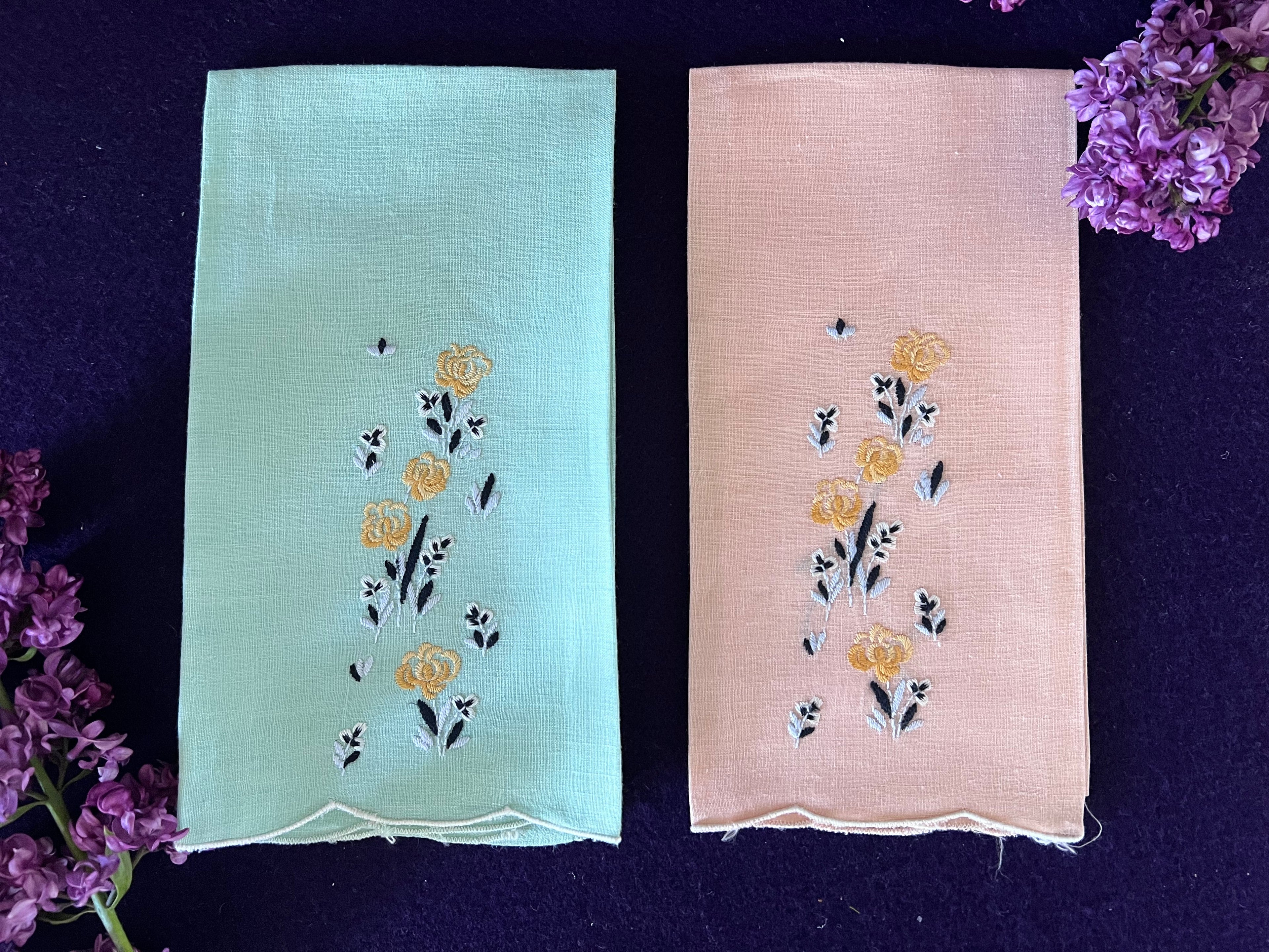 embroidered towel