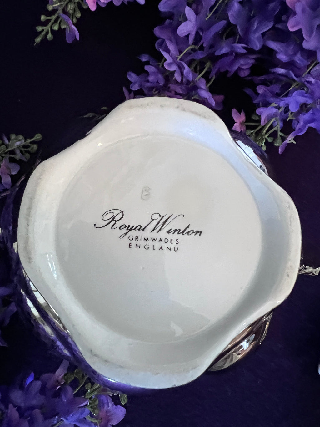 Vintage Royal Winton Platinum Lustre 3-Piece Tea Set - Teapot, Creamer, and Sugar Bowl - Made in England - Mid-Century Silver Lustreware