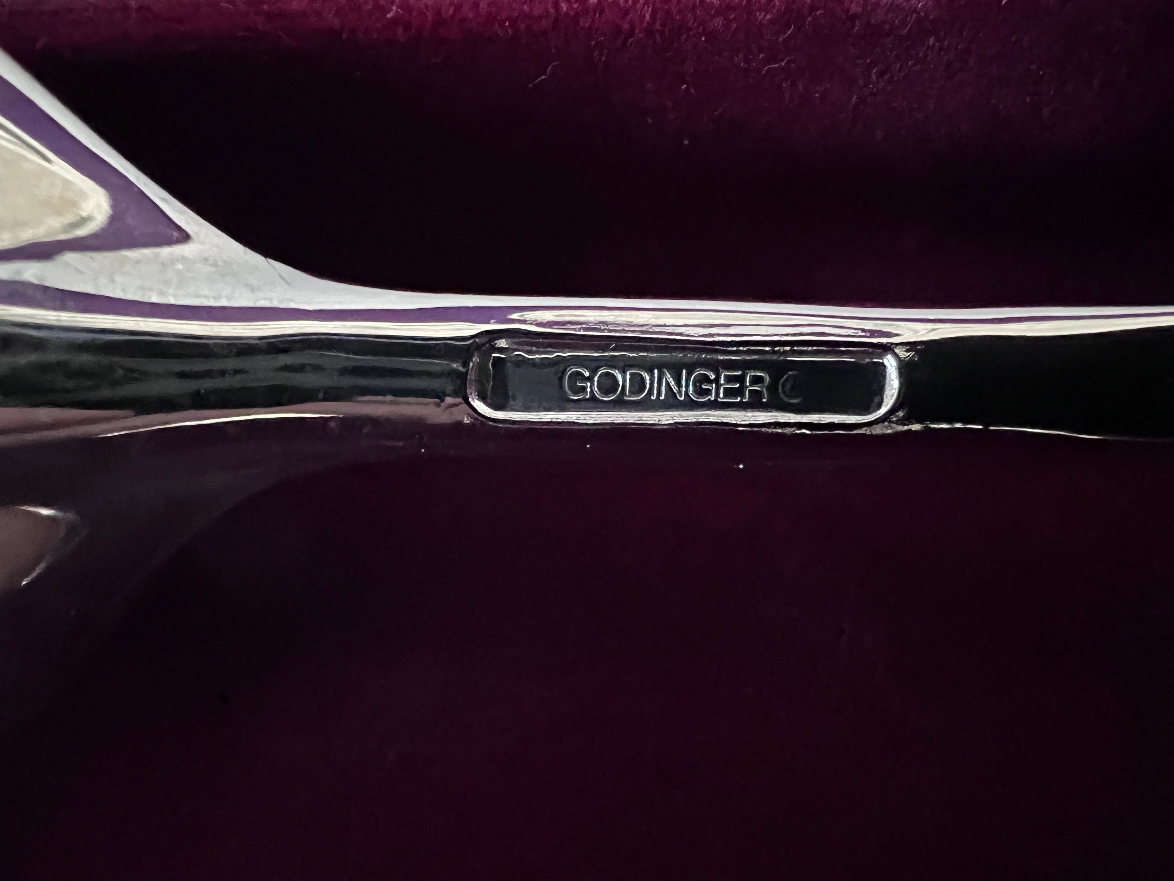 Vintage Godinger Silver Plated Salad Serving Set Cased, American Silversmiths Collection Repousse Floral Salad Spoon and Fork Set