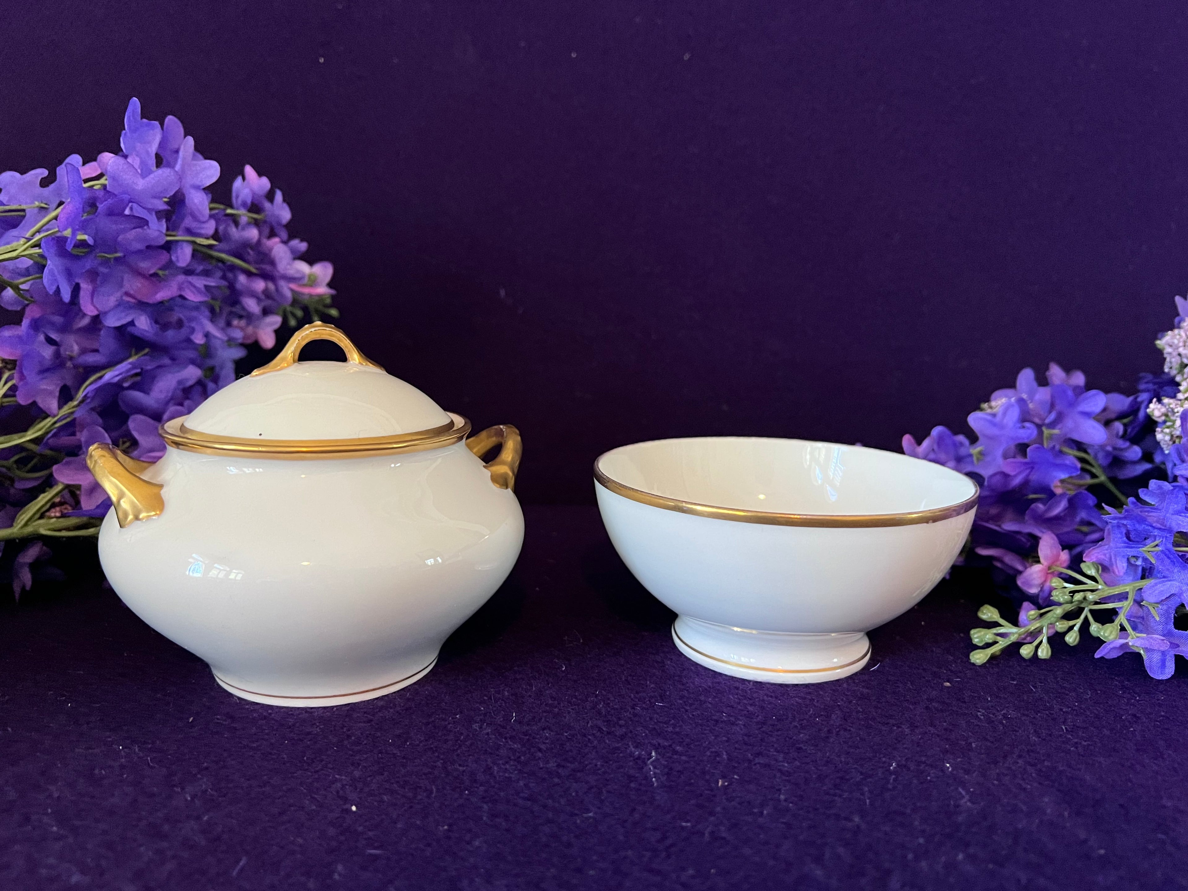Grand Turn-of-the-Century Limoges France White & Gold Estate Dinner Service - 93 Pieces