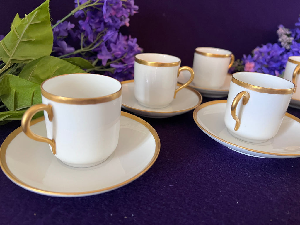 Grand Turn-of-the-Century Limoges France White & Gold Estate Dinner Service - 93 Pieces