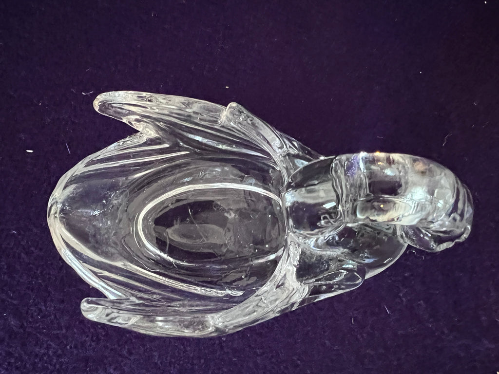 Vintage Pressed Glass Swan Trinket Dish — Grandmillennial Vanity Catchall