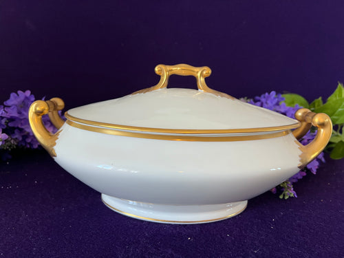 Grand Turn-of-the-Century Limoges France White & Gold Estate Dinner Service - 93 Pieces