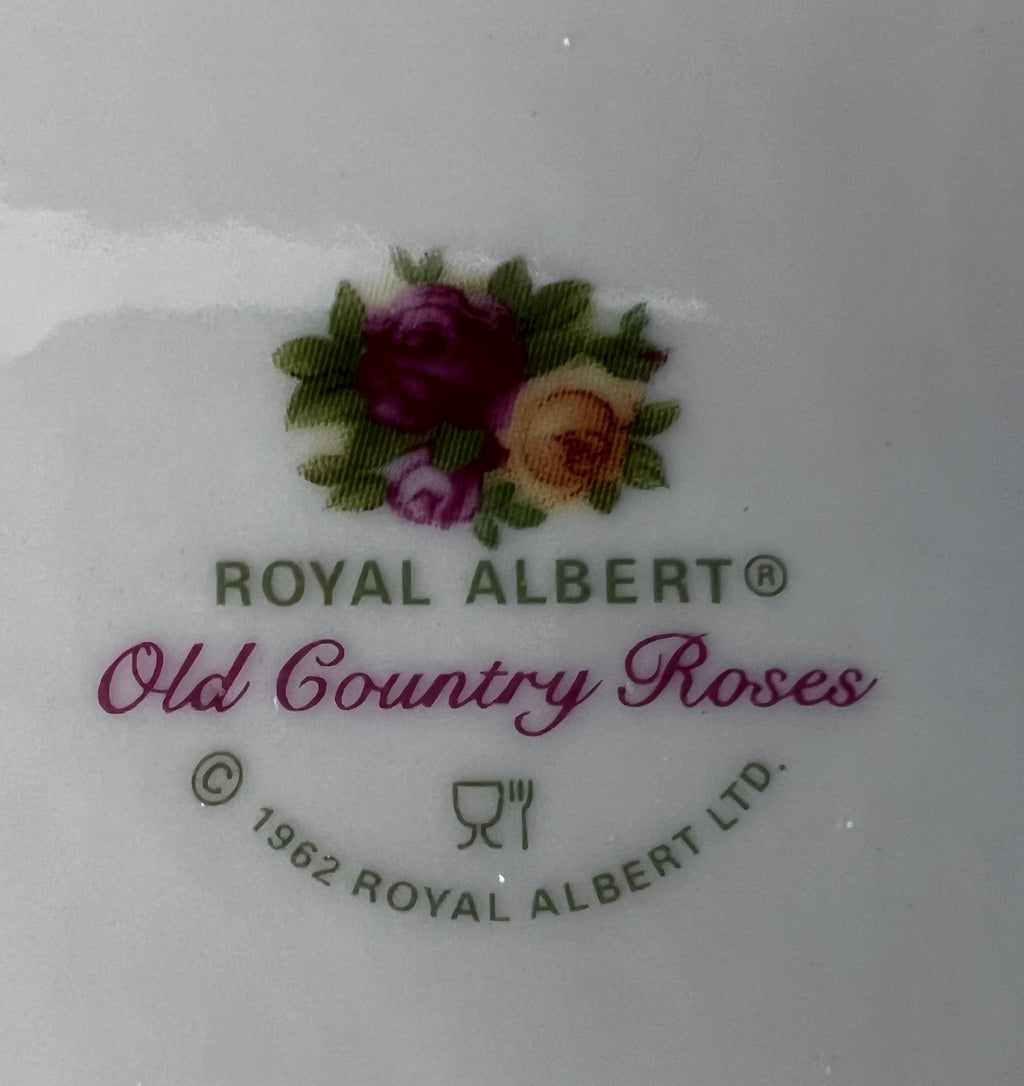 Vintage Royal Albert "Old Country Roses" Miniature Tea Set with Original Presentation Box - 9-Piece Complete Mini Tea Service