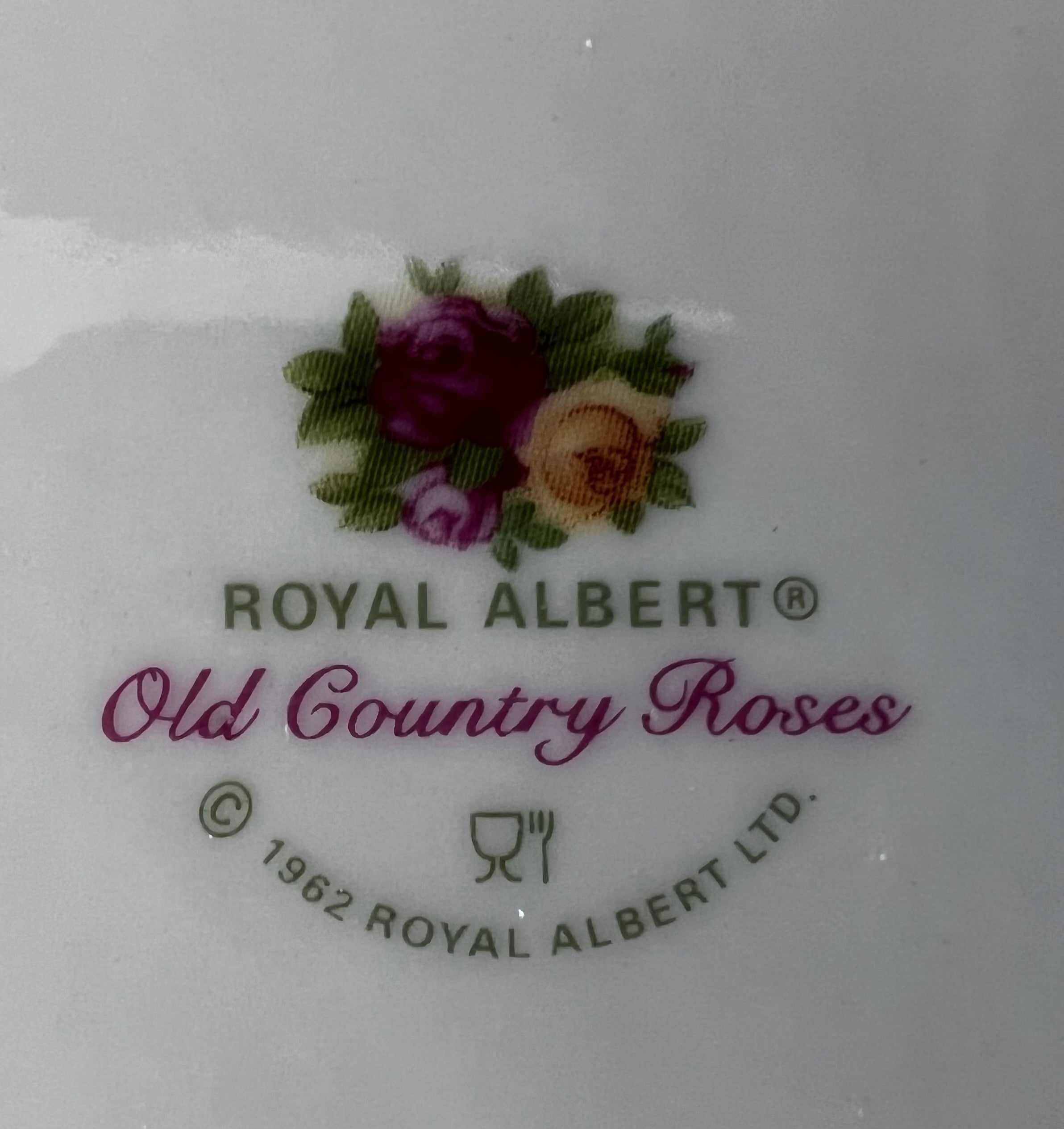 Vintage Royal Albert "Old Country Roses" Miniature Tea Set with Original Presentation Box - 9-Piece Complete Mini Tea Service