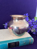 Vintage Hand-Engraved Brass Lota Pot with Sacred Om Symbol, 4" Tall