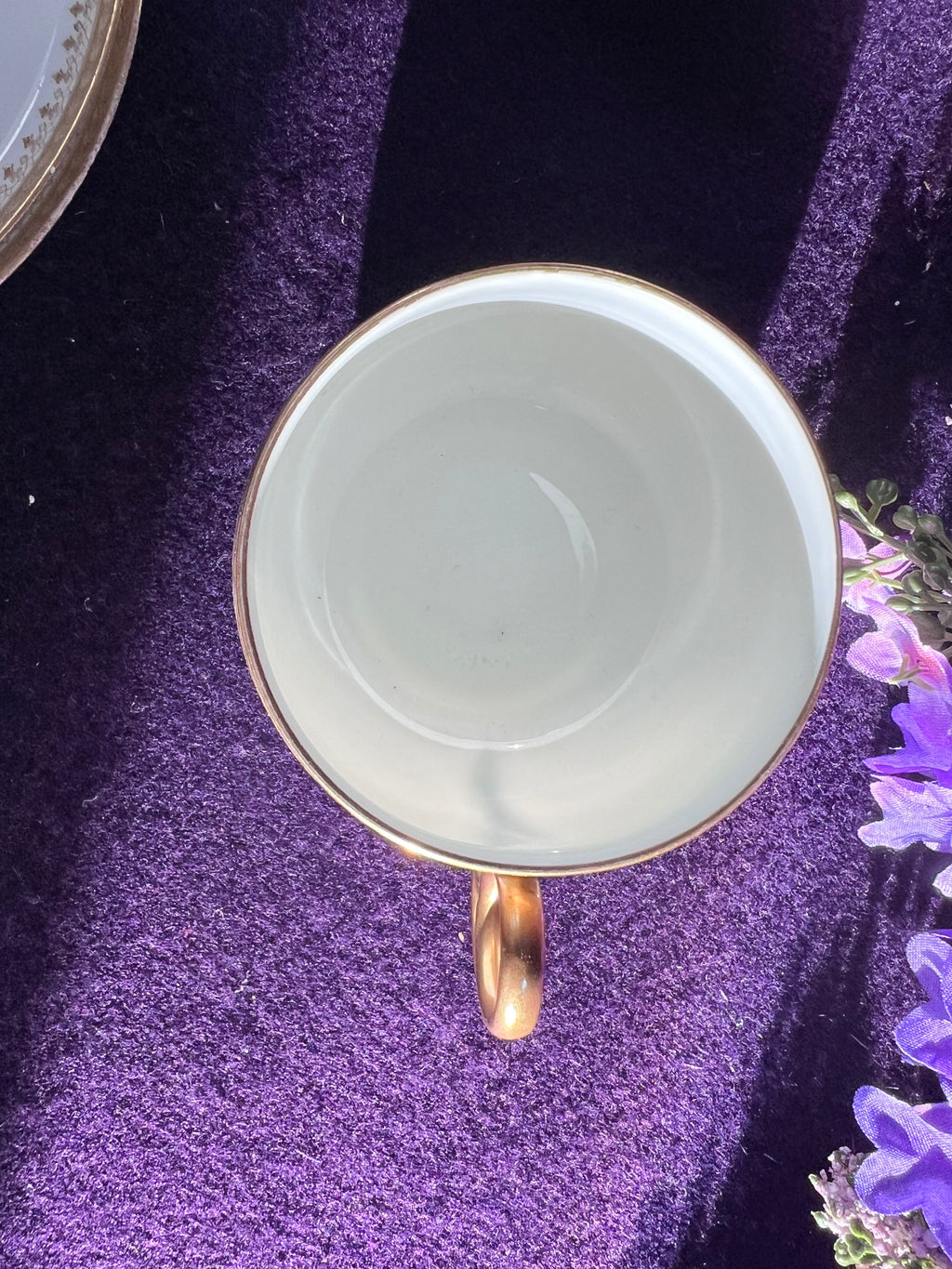 Vintage Limoges Orléans Porcelain Teacup & Saucer Set of 3 | French Gold Gilded Fine China